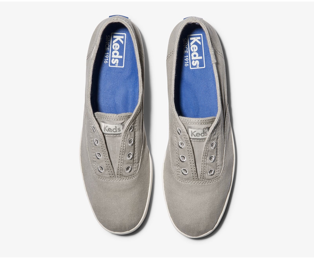 Slip Ons Keds Mujer Gris - Chillax Seasonal Washable - 625-LCPZUS